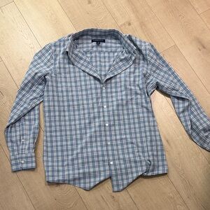 Mizzen+Main Light Blue Checkered Men's Shirt
